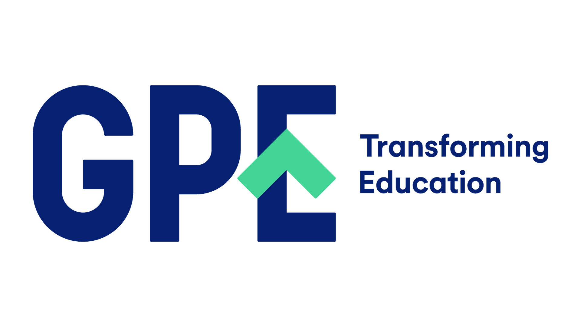 blue and green GPE - Transforming Education logo
